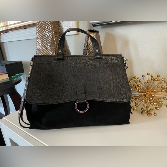 Rebecca Minkoff satchel handbag leather suede bag - Picture 2 of 4